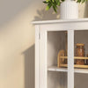 Charming Glass-Door Buffet with Bell Handles