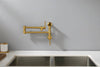 Wall-Mounted Brass Pot Filler Faucet