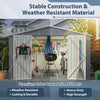 Spacious Outdoor Tool Shed with Lockable Doors - Durable All-Weather Design