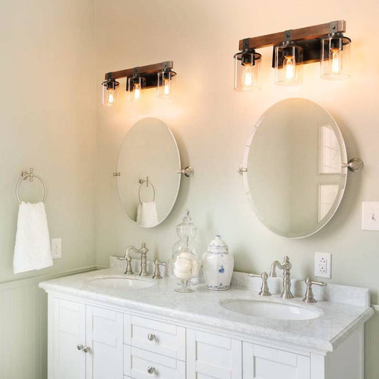 Rustic 3-Light Farmhouse Vanity Sconce