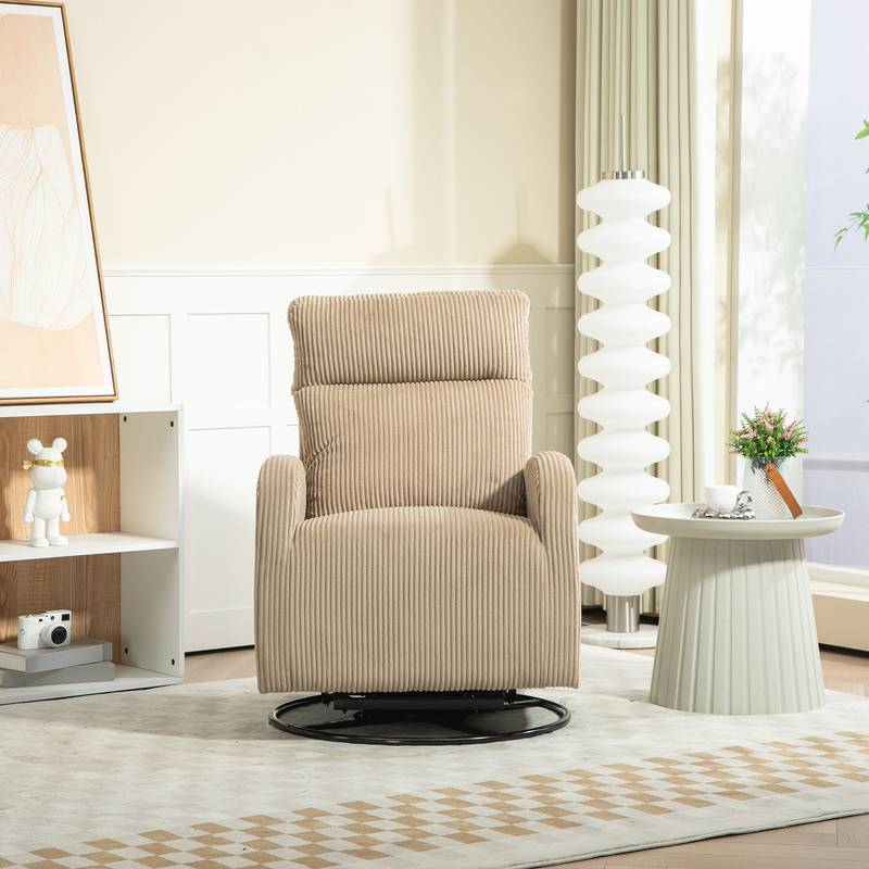 Cozy Glider Rocking Chair in Soft Flannel