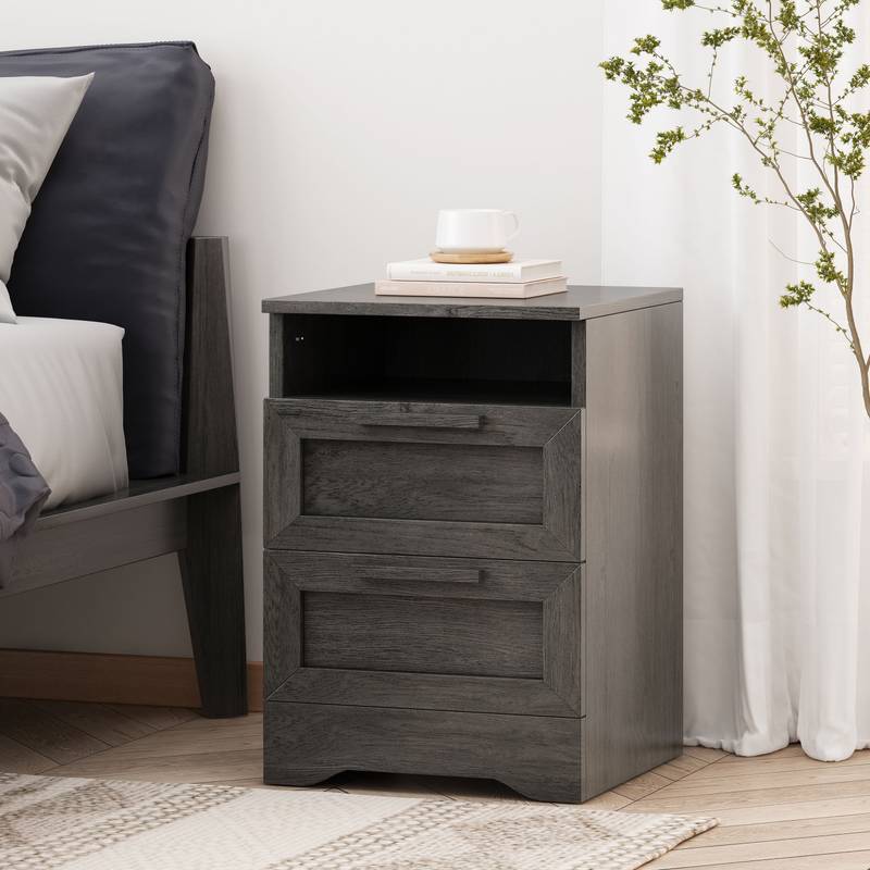 Delaney Double Drawer Nightstand