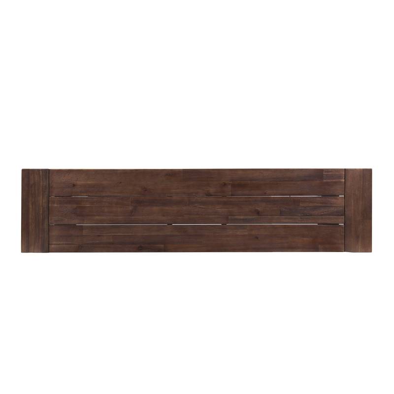 Chic Dark Brown & White Outdoor Benches (Set of Two)