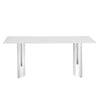 Chic White Marble Dining Table