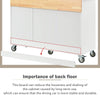 Charming Rolling Kitchen Island with Wood Top & Convenient Storage