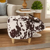 Cozy Cow Ottoman: Adorable Velvet Foot Stool for Any Space