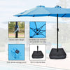 Blue Double-Sided Patio Umbrella - Spacious & Stylish Shade Solution!