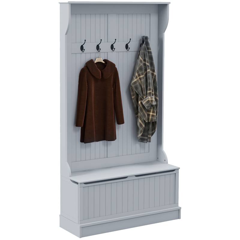 Chic Entryway Hall Tree with Bench and Hooks
