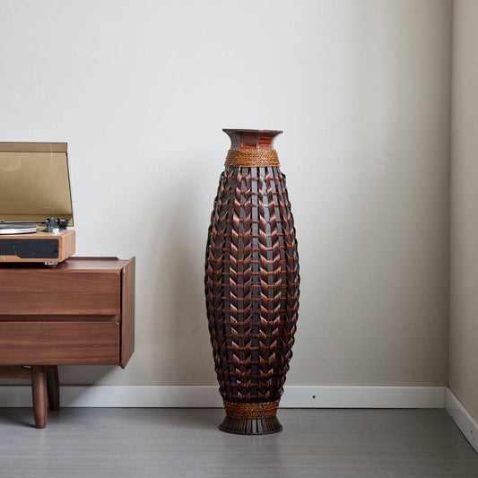 Elegant Bamboo Floor Vase for Stylish Flower Displays