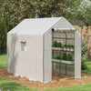 Sunny Garden Walk-In Greenhouse with Roll-Up Door & Shelves