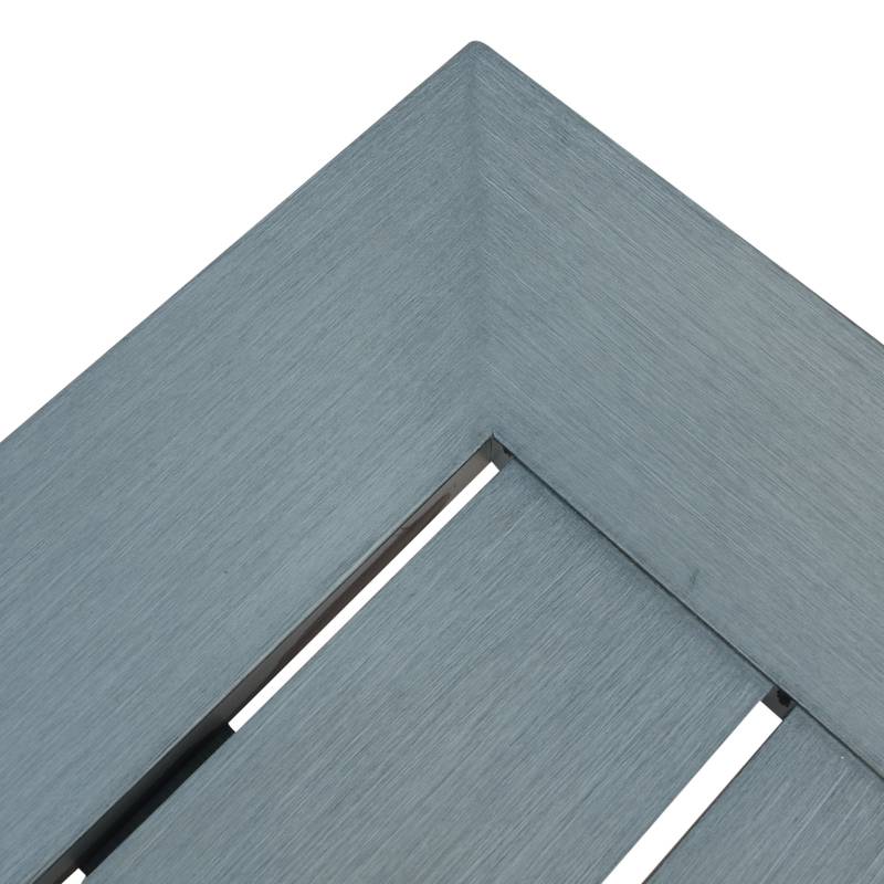 Chic Gray Aluminum Outdoor Bench