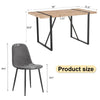 Rustic Modern Dining Set with Upholstered Chairs