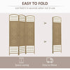 Natural Three-Panel Folding Room Divider