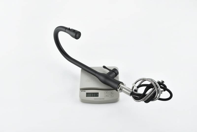 Sleek Matte Black Pull-Down Kitchen Faucet