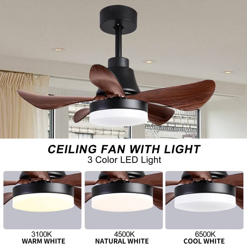 Cozy Breeze Flush Mount Ceiling Fan with Remote and Lights