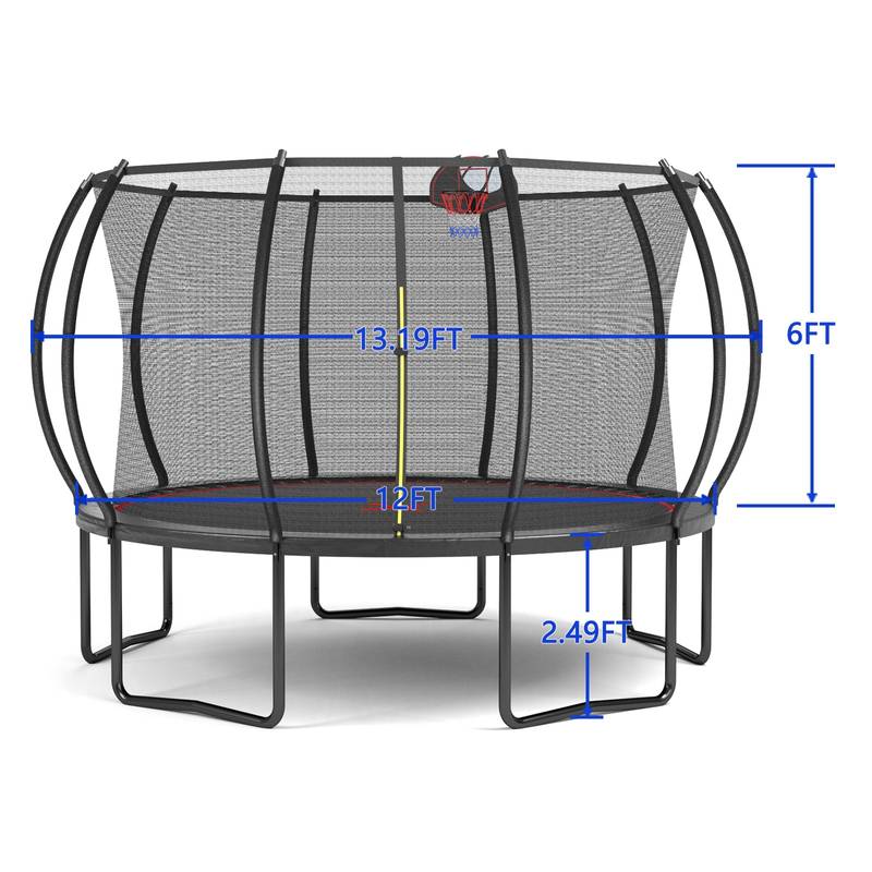 Pumpkin Bounce Trampoline - Black & Red