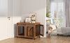 Rustic Double Puppy Sliding Dog Crate