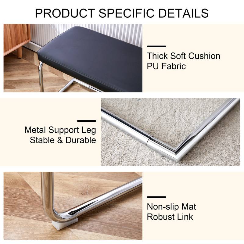 Stylish Shoe Bench with Silver Legs - Perfect Storage for Every Space