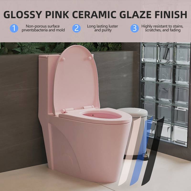 Pink Rose Eco-Friendly Comfort Toilet