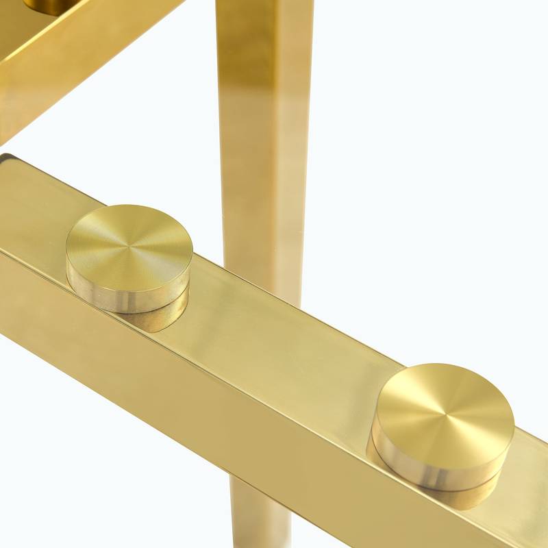 Chic Gold-Base Round Glass Dining Table