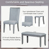 Modern Gray Dining Set with Extendable Table & Cozy Bench