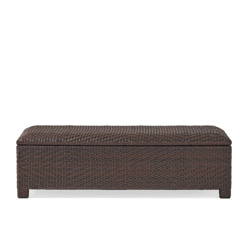 Chic Wicker Storage Bench