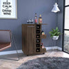 Chic Dark Walnut Bar Cart