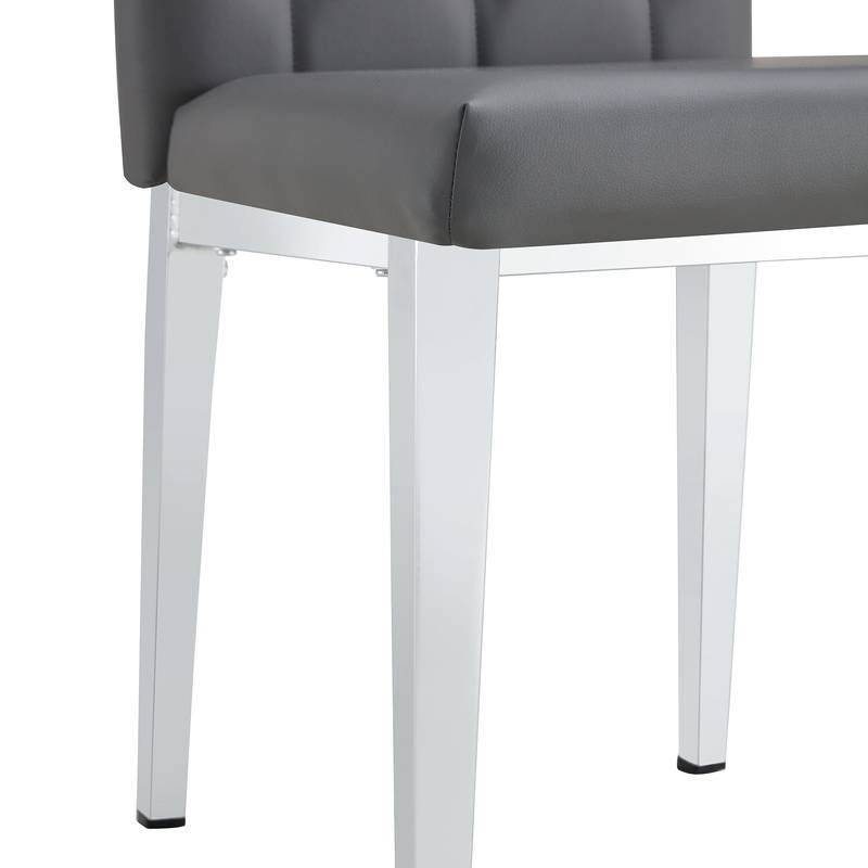 Stylish Gray Armless Dining Chairs Set