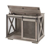 Rustic Dog Crate Table with Barn Door