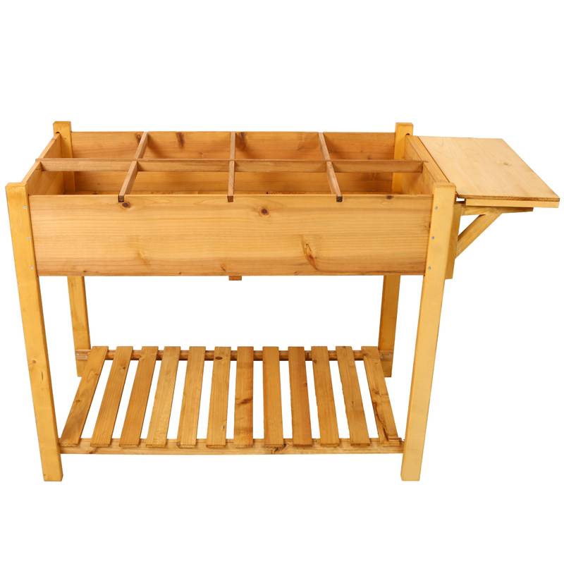 Garden Buddy Elevated Planter with Foldable Table & Storage