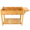 Garden Buddy Elevated Planter with Foldable Table & Storage