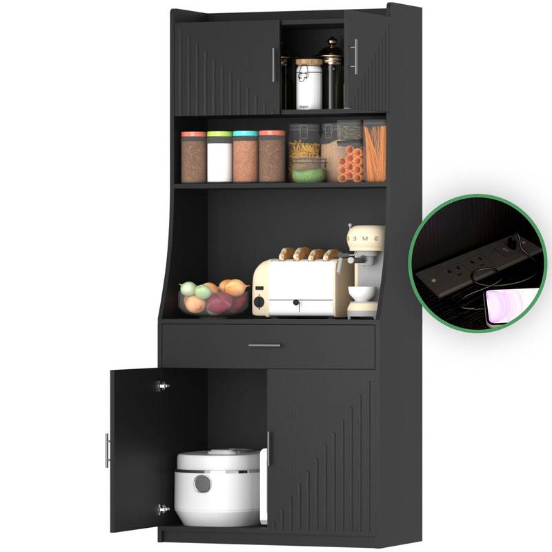 Versatile Kitchen Storage Hub with Charging Station