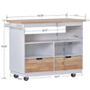 Versatile Rolling Kitchen Island with Storage and Wine Rack