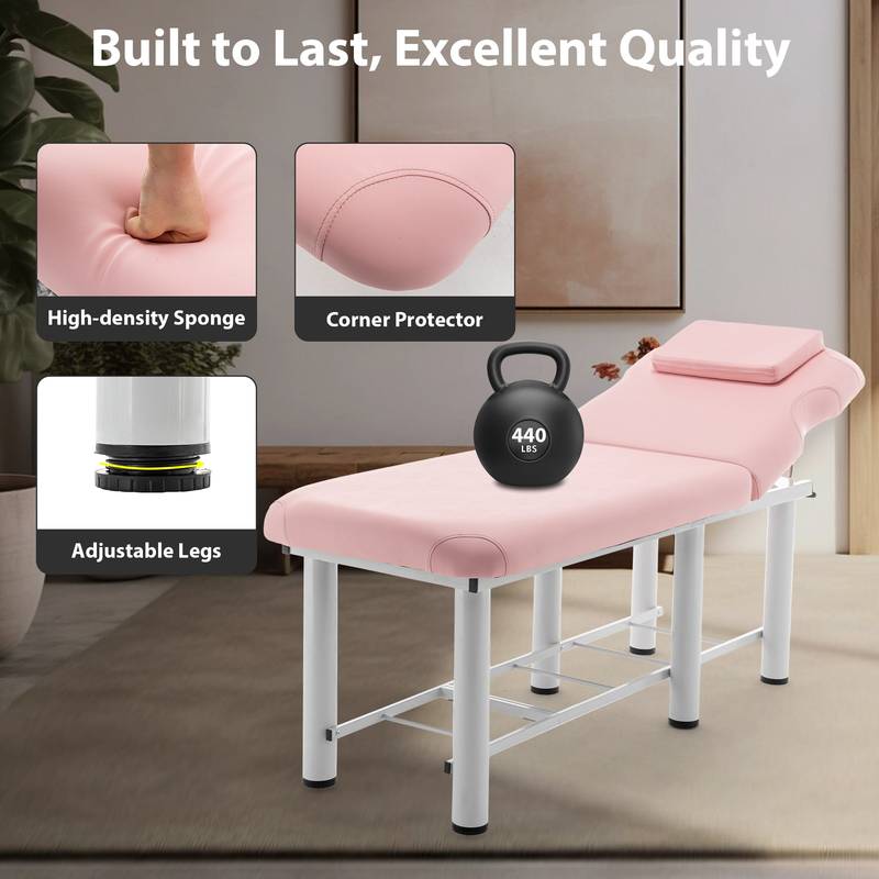 Cozy Comfort Massage Table with Adjustable Backrest and Storage