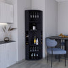 Chic Corner Bar Cabinet with Shelves and Wine Storage