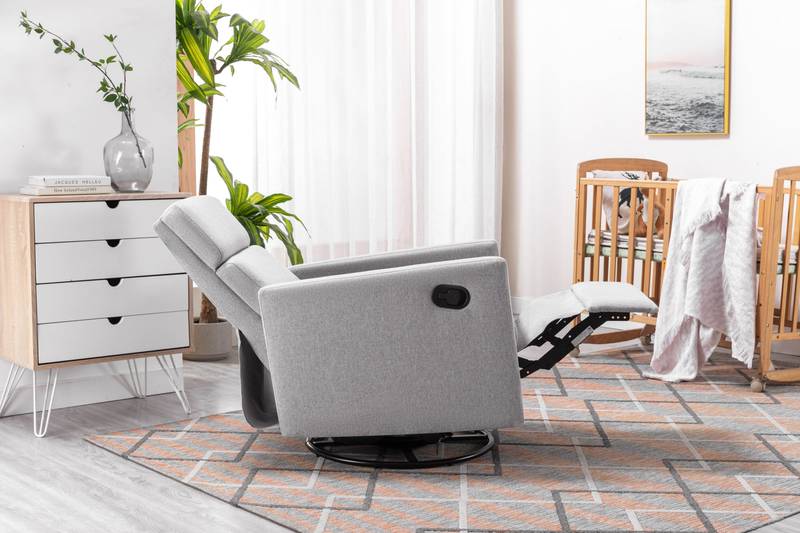 Cozy Gray Rocking Nursery Chair