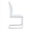 Chic White Curve Dining Chairs - Set of 4