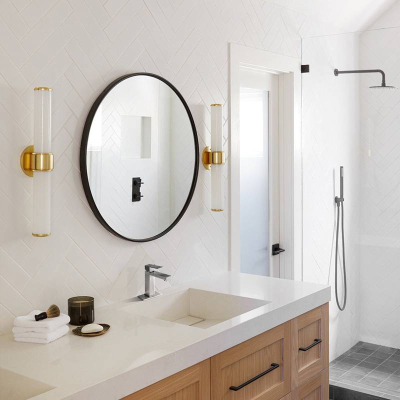 Sleek Stainless Steel Bathroom Faucet with Deckplate and Drain