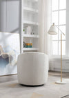 Cozy Ivory Swivel Accent Chair