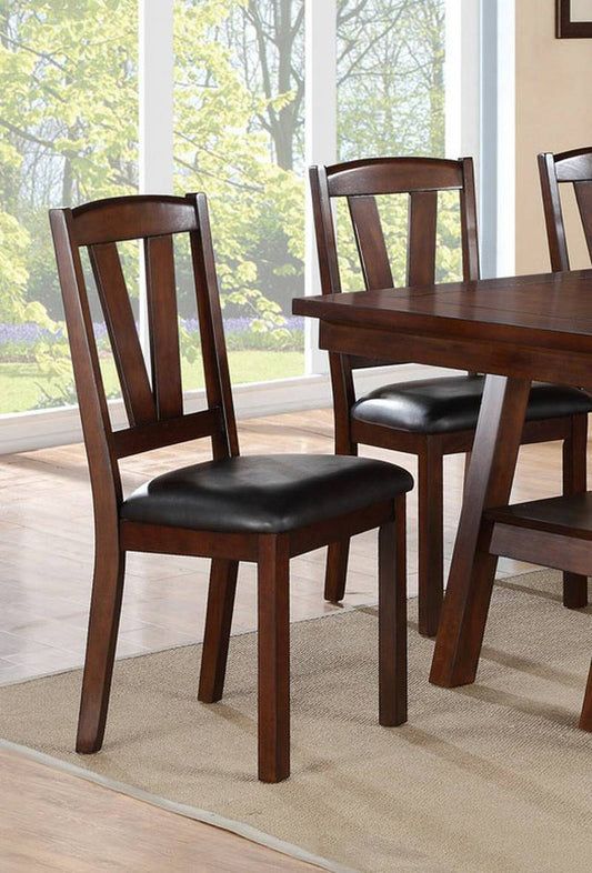 Chic Dark Walnut Dining Chairs - Cozy Cushion Comfort for Your Breakfast Nook