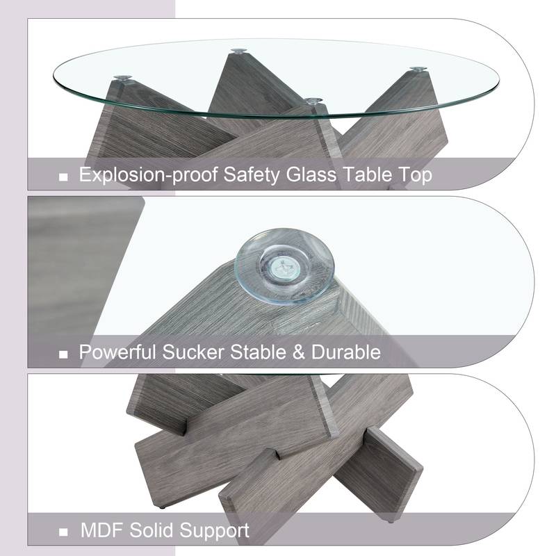 Chic Round Glass Coffee Table