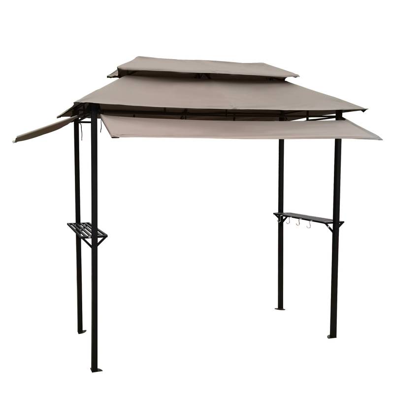 Cozy Grill Gazebo with Soft Canopy and Counter Space