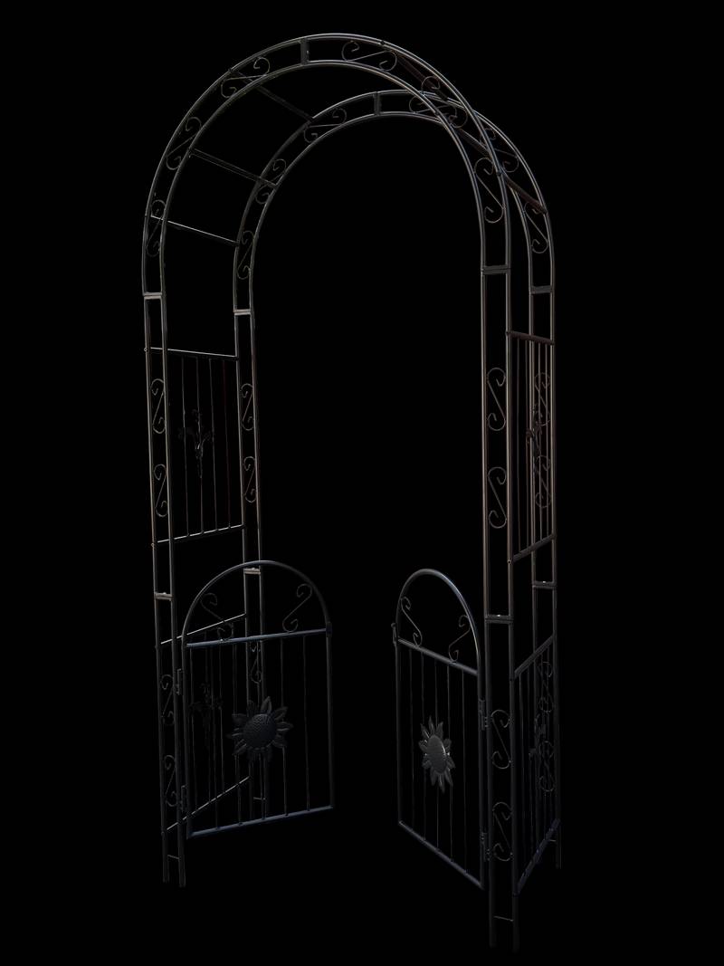 Elegant Garden Arch with Doors - Perfect for Climbing Plants and Special Events