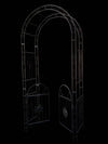 Elegant Garden Arch with Doors - Perfect for Climbing Plants and Special Events