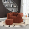 Cozy Foam Bean Bag Lounge Chair with Footstool