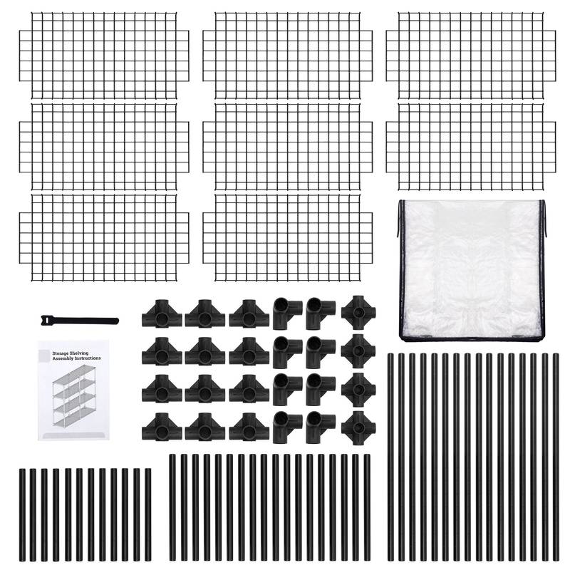 Double the Space: 4-Shelf Wire Rack Set