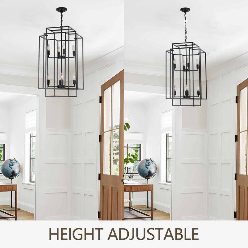 Chic Black Lantern Pendant Chandelier