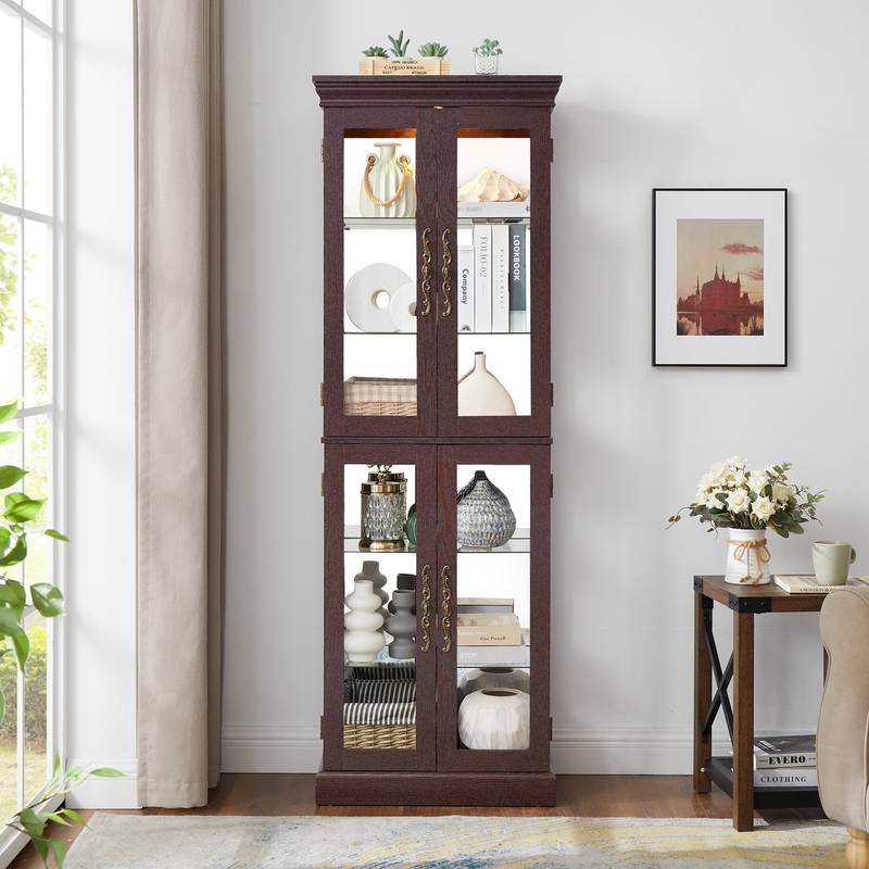 Cherry Glow Display Cabinet