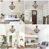 Rustic Farmhouse Wood Chandelier