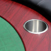 Luna Oval Poker Table - Green with Red Racetrack